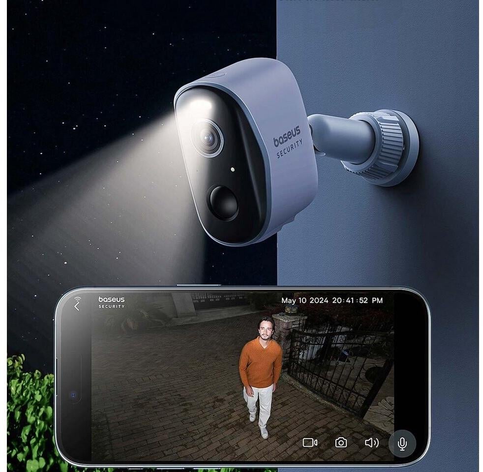 IP-камера видеонаблюдения BASEUS Security N1 Plus Outdoor Camera 2K 2-Cam Kit White EU (S0TY002131) - фото 8 IP-камера видеонаблюдения BASEUS Security N1 Plus Outdoor Camera 2K 2-Cam Kit White EU (S0TY002131) - фото 8