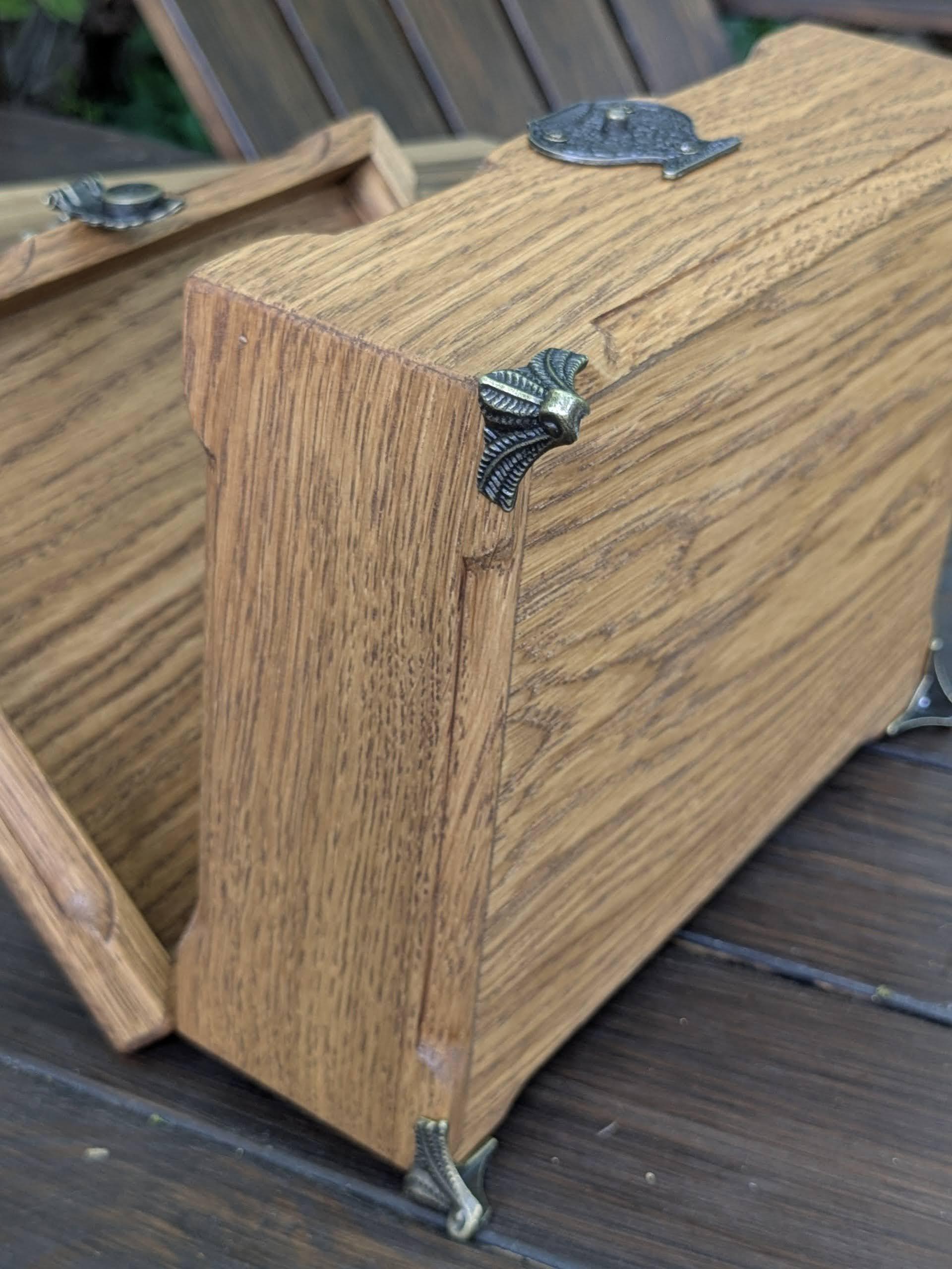 Скринька для зберігання з натурального дуба та горіха 200х150х85 мм - фото 5 Скринька для зберігання з натурального дуба та горіха 200х150х85 мм - фото 5