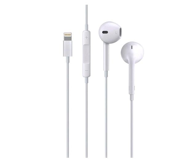 Навушники дротові для iPhone 7 A1748 Lightning мікрофон/пульт 20-20000 Гц 16 Ом 102 дБ кабель 1,2 м White (29773208)