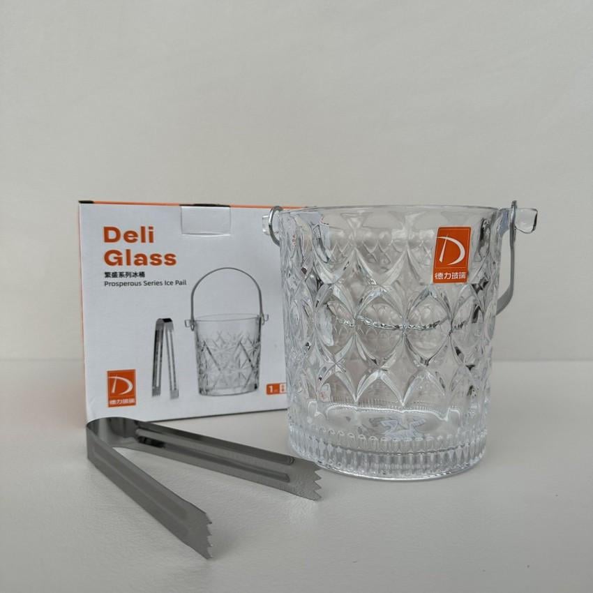 Ведро для льда стеклянное A-PLUS 3489 Бриллиант со щипцами 980 мл (2690548627) - фото 3 Ведро для льда стеклянное A-PLUS 3489 Бриллиант со щипцами 980 мл (2690548627) - фото 3