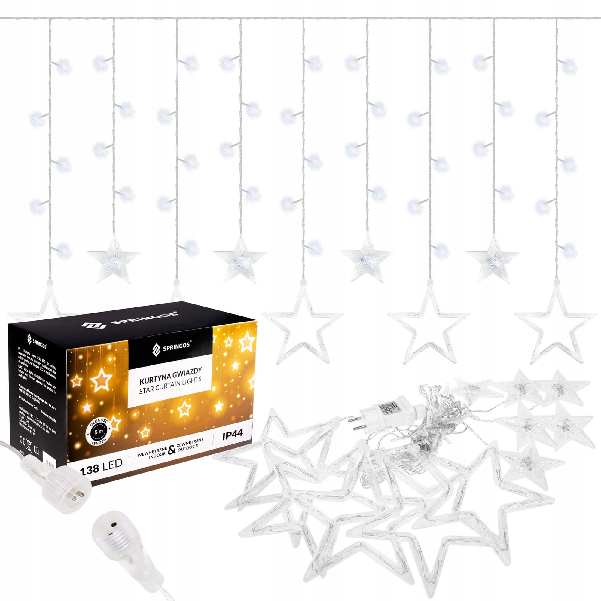 Гірлянда-бахрома Springos вулична 2 м 138 LED Cold White (CL4011) - фото 2