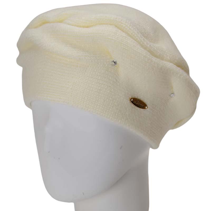Берет женский Lirus Зефир двойной полушерстяной Молочный (131888)