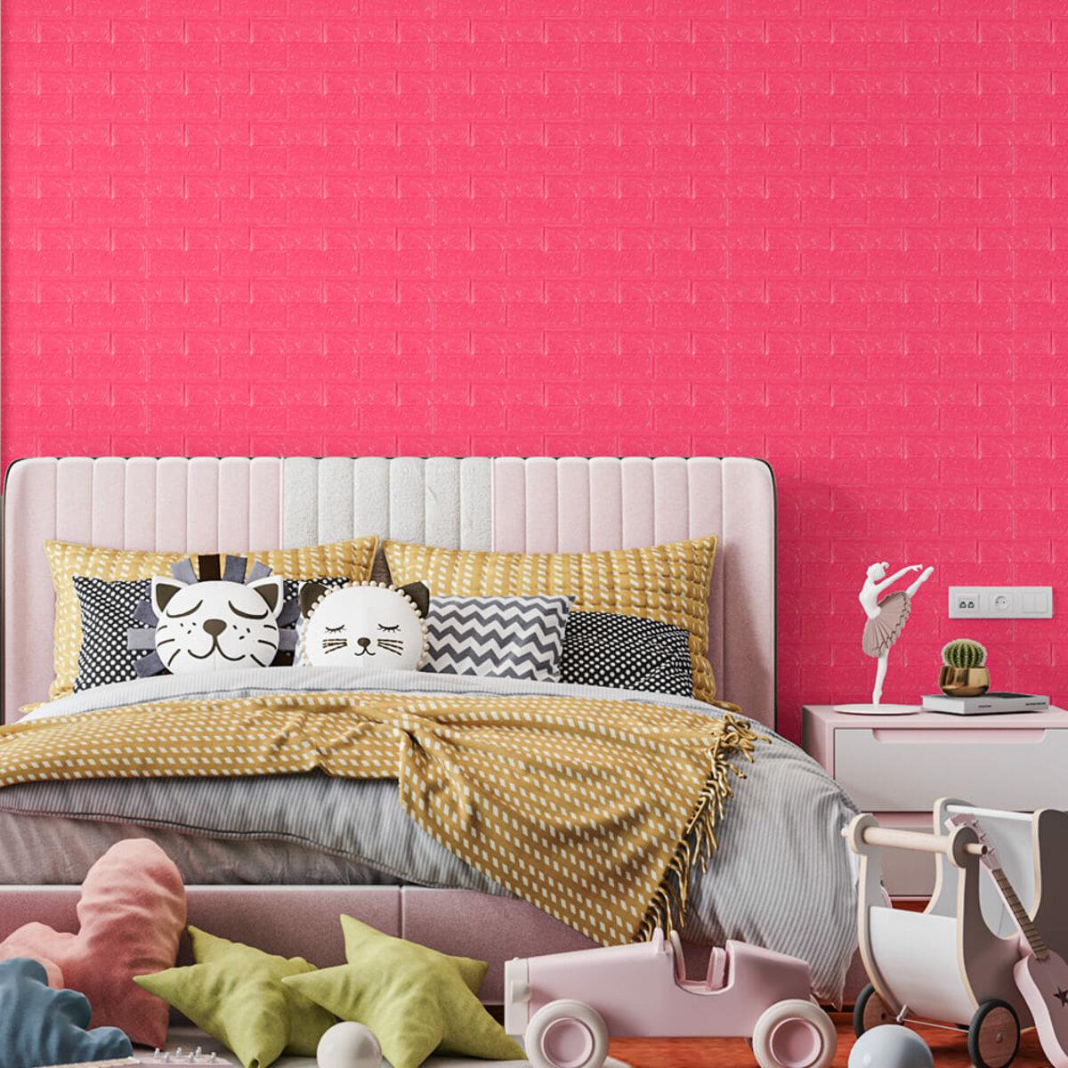 Панель самоклеюча у формі цегли 108-5 700х770х5 мм Малиново-червоний SW-00001364 - фото 5 Панель самоклеюча у формі цегли 108-5 700х770х5 мм Малиново-червоний SW-00001364 - фото 5