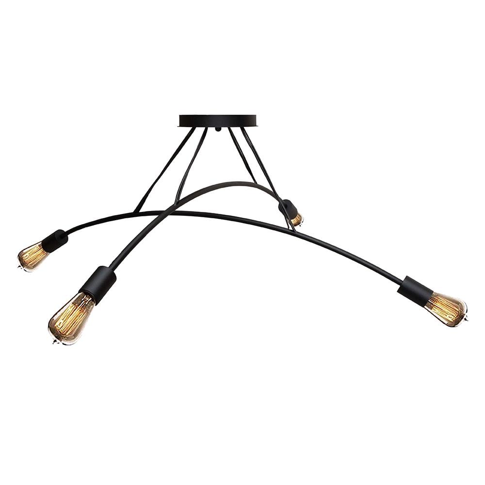 Люстра подвесная MSK ELECTRIC Orion NL 9832-4 BK на четыре лампы Е27 Черный