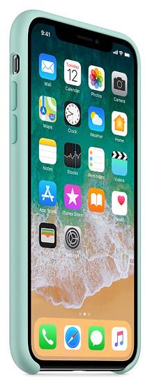 Чехол-накладка Apple Silicone Case for iPhone X, Marine Green (HC) Чехол-накладка Apple Silicone Case for iPhone X, Marine Green (HC)