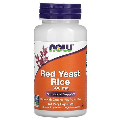 Рис красный NOW Red Yeast Rice 600 мг 60 капс. (NOW-03500)