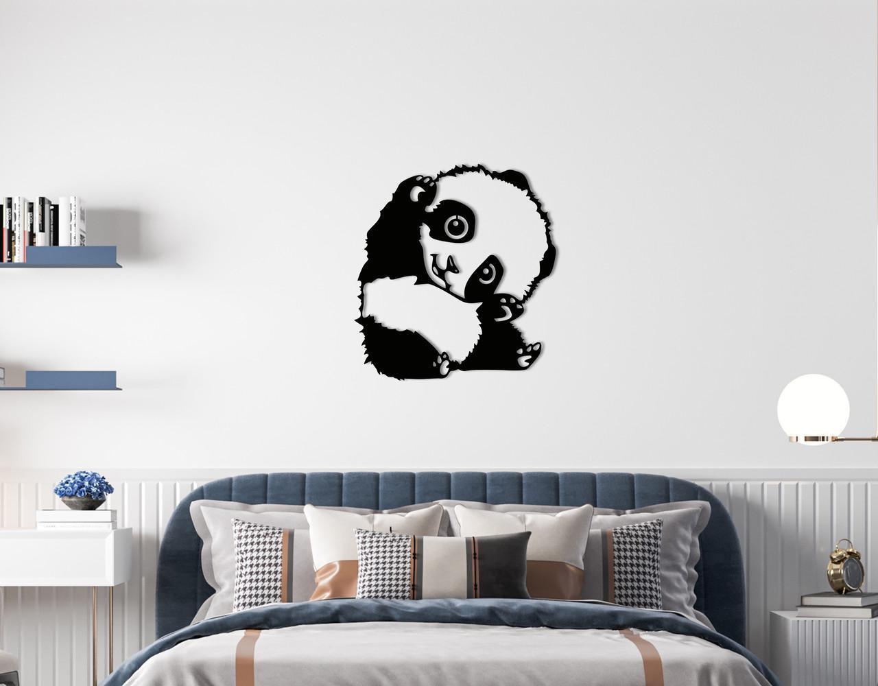 Декоративное панно на стену Upwood Decor Panda 74,9х70 см Black (1578315984)