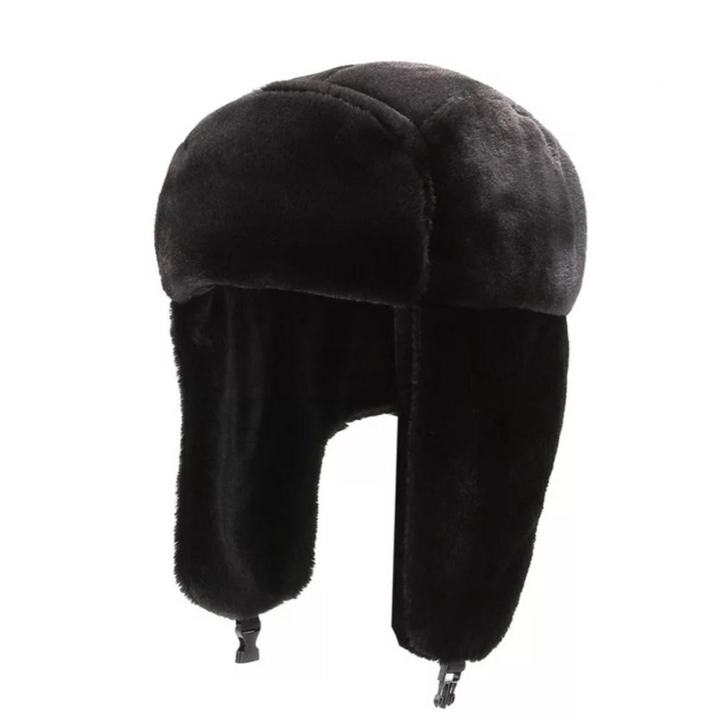 Шапка-вушанка жіноча хутряна Чорний (403-2)