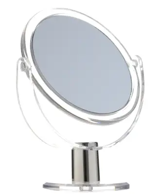 Зеркало косметическое настольное Beauty Luxury M-02 двустороннее круглое полупрозрачное с увеличением х3 14 см