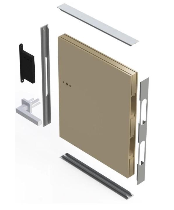 Алюминиевый профиль на торец дверного полотна Standart Prof анодированный 58х3000 мм Серый - фото 3