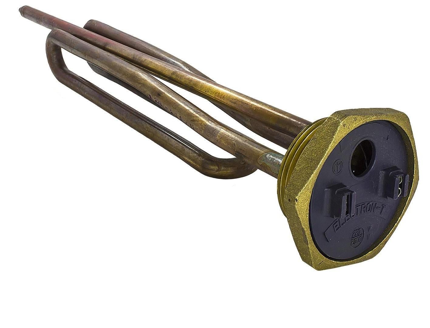 Изогнутый тэн для бойлера L-75 Electron-T 3000 W 220 V Резьба 1 1/4" с меди (169медь)