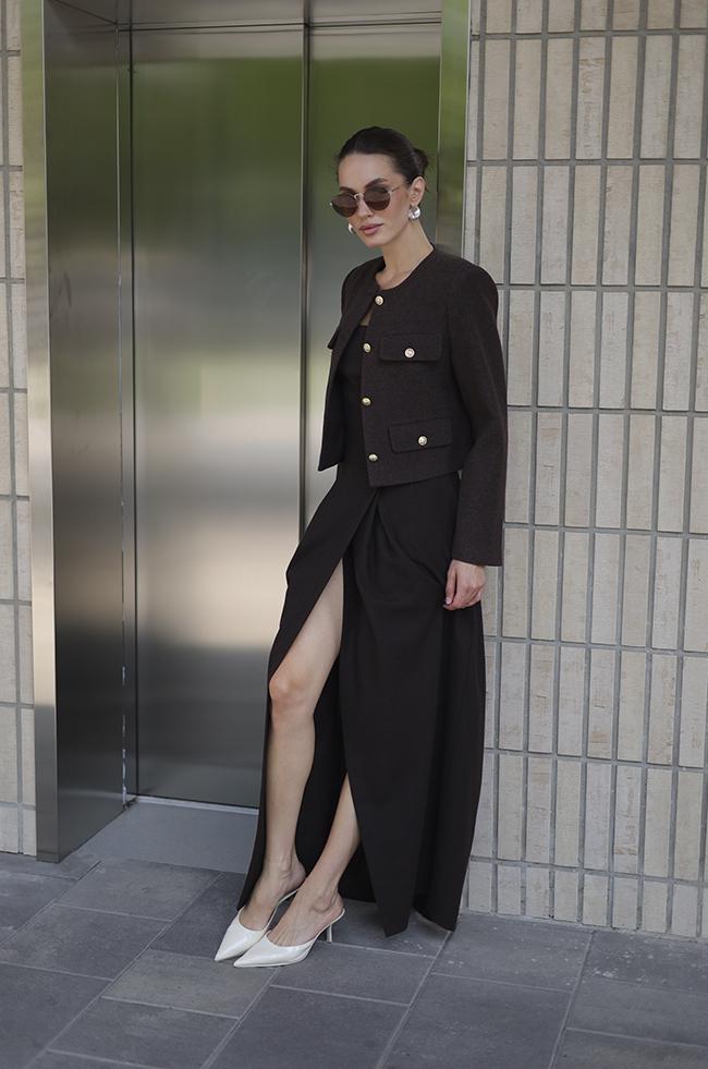 Жакет Lipar 1081 шанель шерстяной р. 46 Шоколадный (16897446) - фото 3 Жакет Lipar 1081 шанель шерстяной р. 46 Шоколадный (16897446) - фото 3