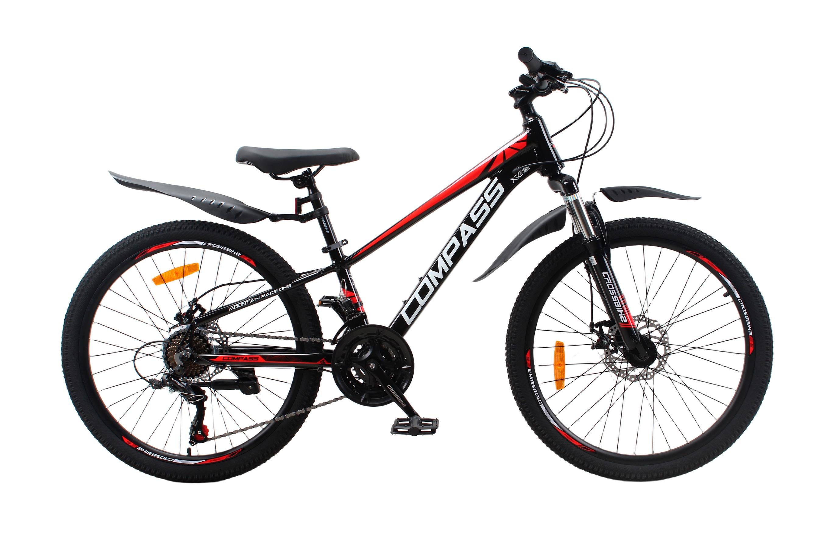 Велосипед CrossBike COMPASS 24" 11" Черно-красный