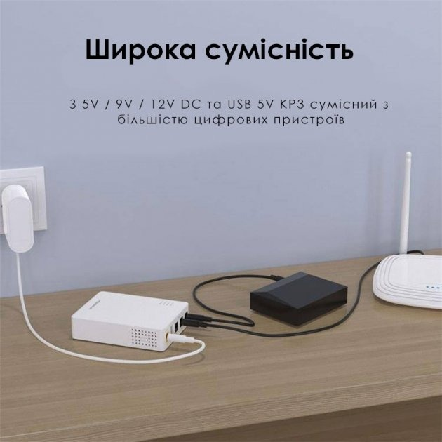 ДБЖ Marsriva KP3 10000mAh/3.7V Smart Mini DC UPS - фото 6