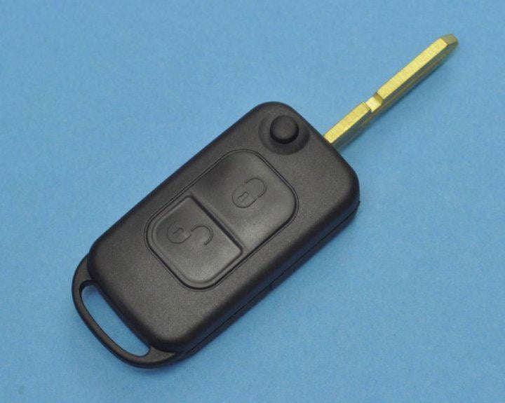 Корпус выкидного автоключа Mercedes-Benz C/S/SL/G-class 2 кнопки лезвие HU39