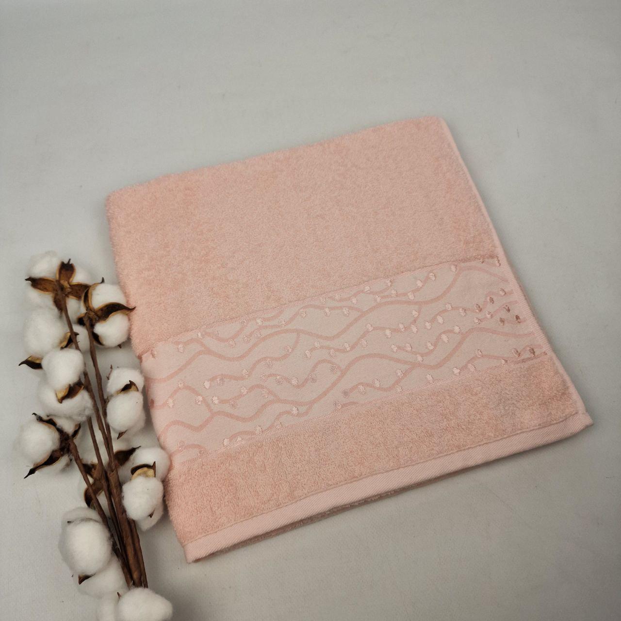 Полотенце Philippus Moss Cotton Damla A559 70x140 см Светло-розовый (CN39339)