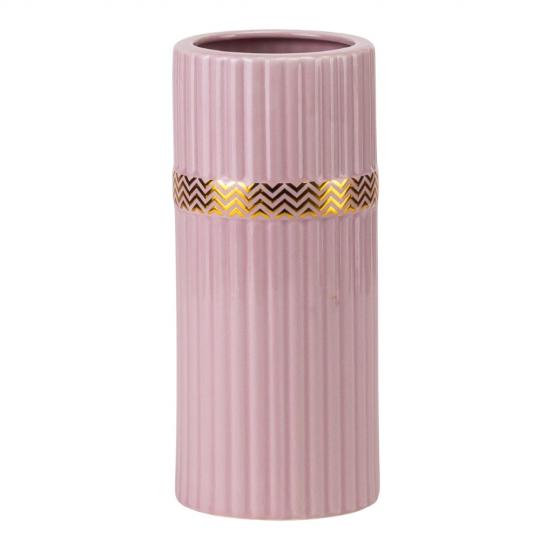 Ваза для цветов Elisey Eos керамическая 22 см Розовый с золотом (135-81-9195-022)