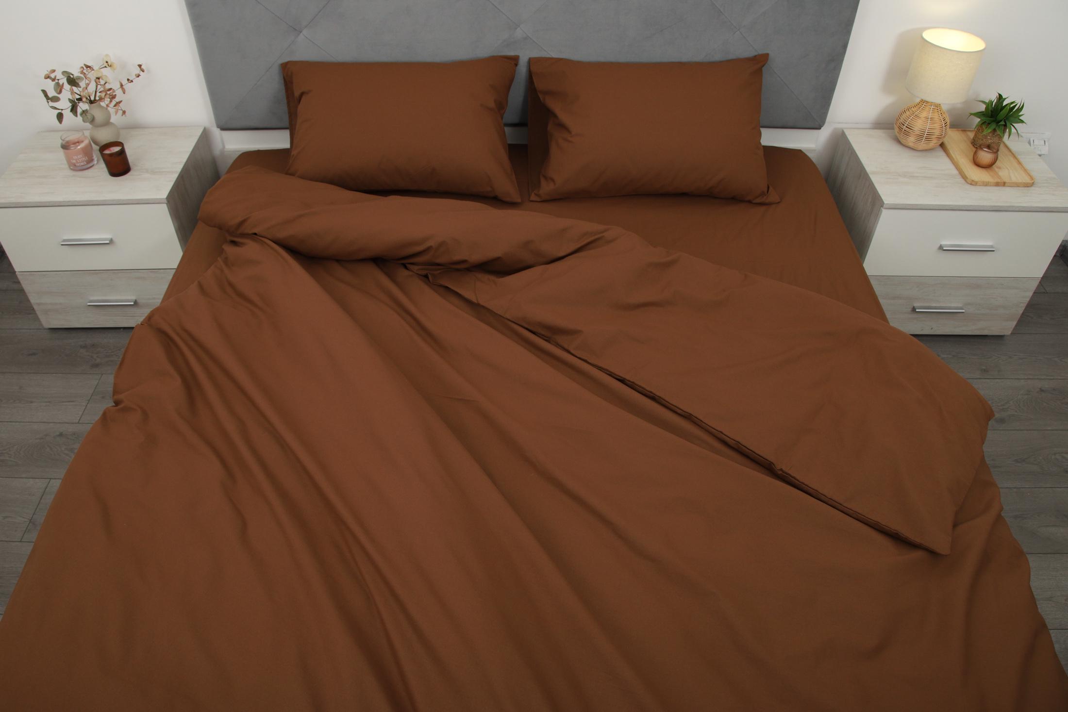 Комплект постельного белья евро Amore 1033 ранфорс Коричневый (KPB-Ae-R-1033(50x70)_) - фото 3 Комплект постельного белья евро Amore 1033 ранфорс Коричневый (KPB-Ae-R-1033(50x70)_) - фото 3