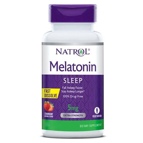 Натуральна добавка Natrol Melatonin Fast Dissolve 5 мг 30 таб. Полуниця (9999)