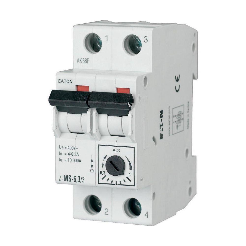 Автоматичний вимикач захисту двигунів Z-MS-10/2 2P Ir 6,3-10А Eaton (248398)