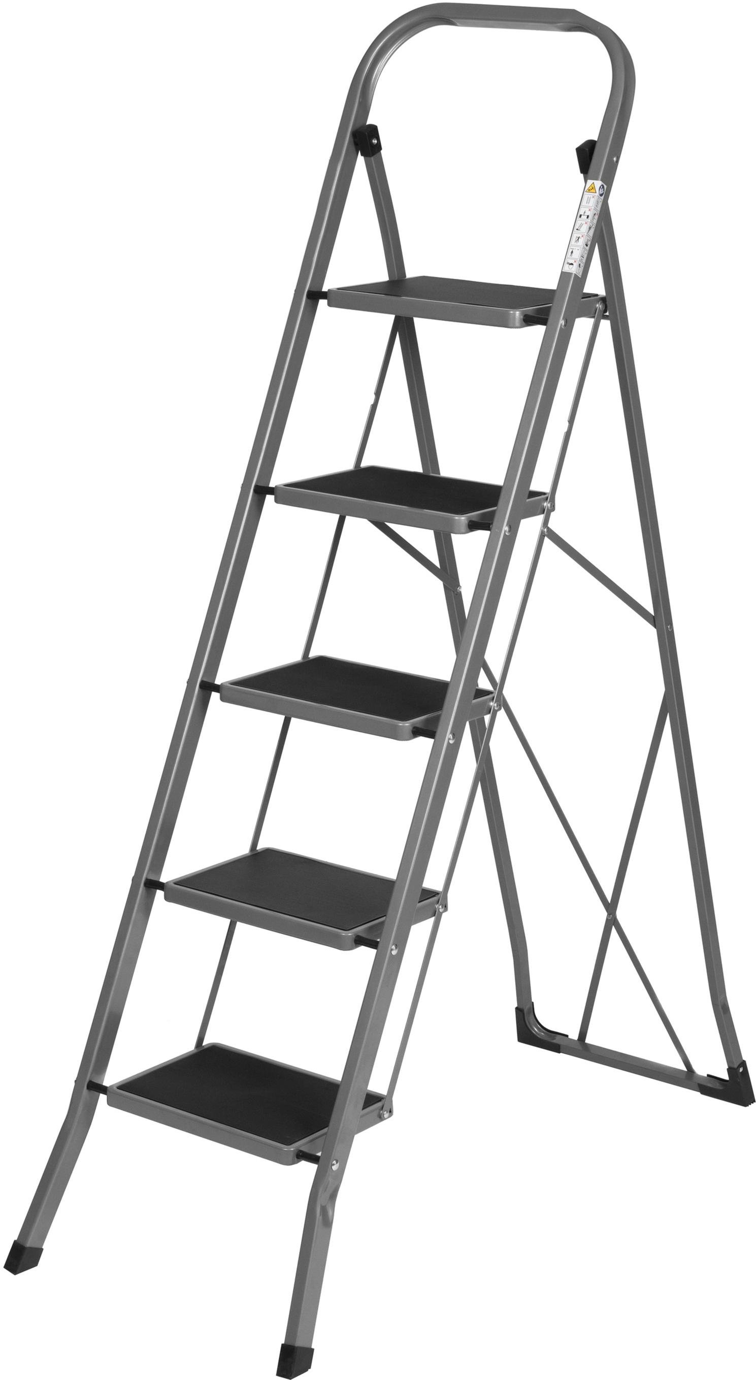 Лестница Aloft бытовая 5 широких ступенек Серый (SLS-05-GR) Лестница Aloft бытовая 5 широких ступенек Серый (SLS-05-GR)