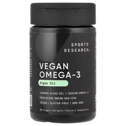 Омега-3 Sports Research Vegan Omega-3 60 Veggie Softgels (SRE-01115)