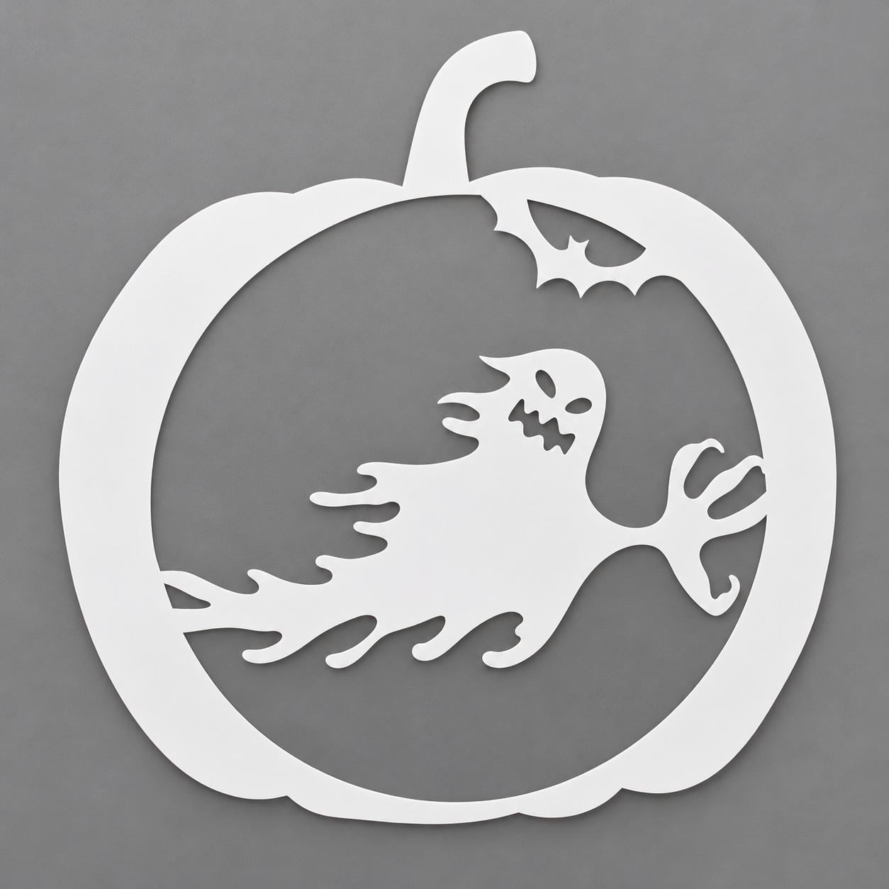 Трафарет Призрак Halloween 20x16 см Серый (16605/8)