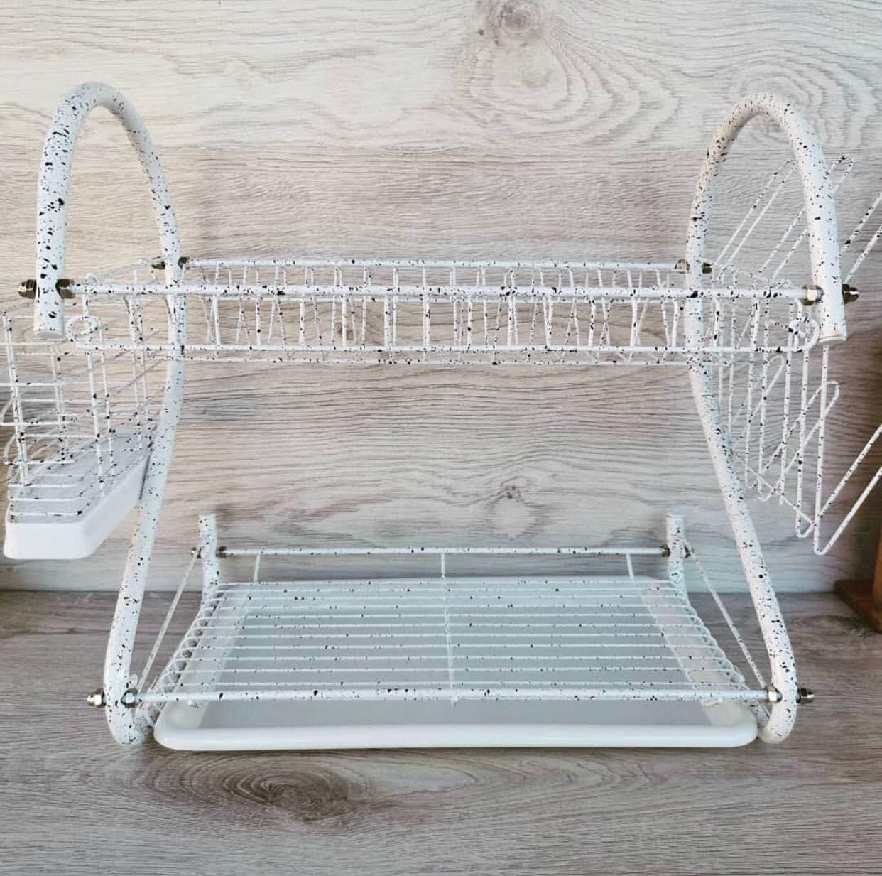 Сушарка для посуду настільна Edenberg EB-2109M мармурове покриття Білий (2530556592) - фото 1