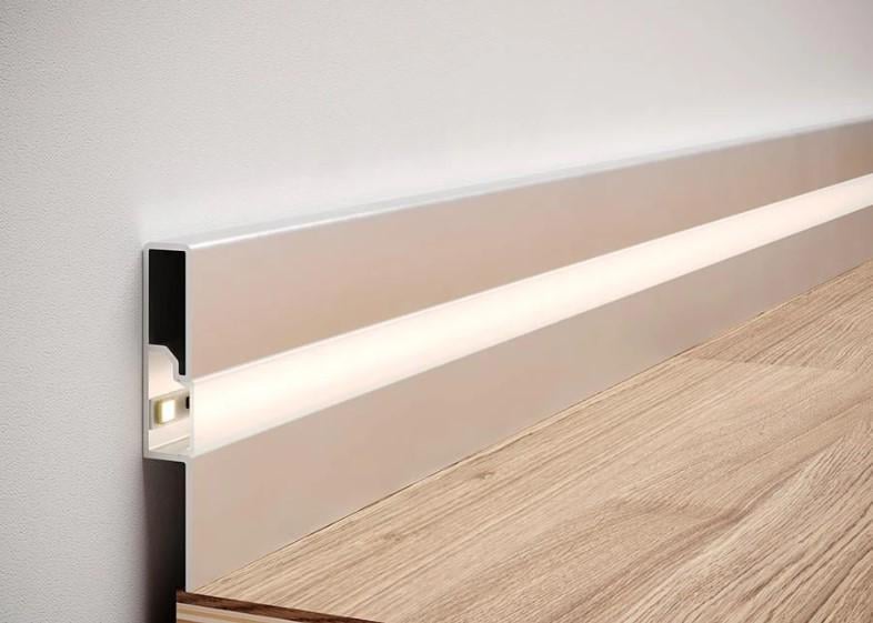 Плинтус алюминиевый ALU-LED6010NA с LED подсветкой/анод 60х10х2000 мм (23255606)