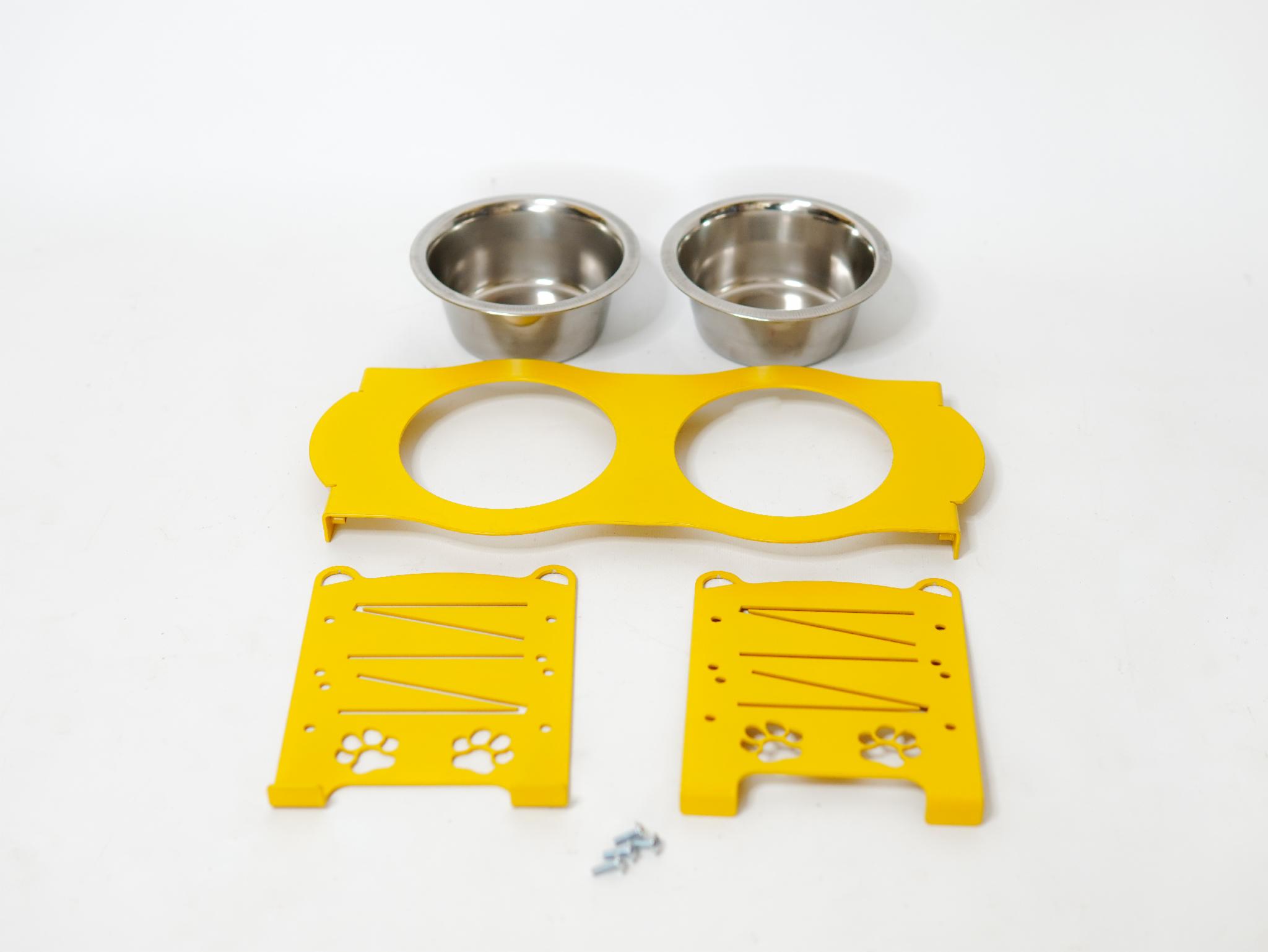 Кормушка для котов разборная-регулируемая 61-137 мм 0,45 л Желтый (1024584к) - фото 9