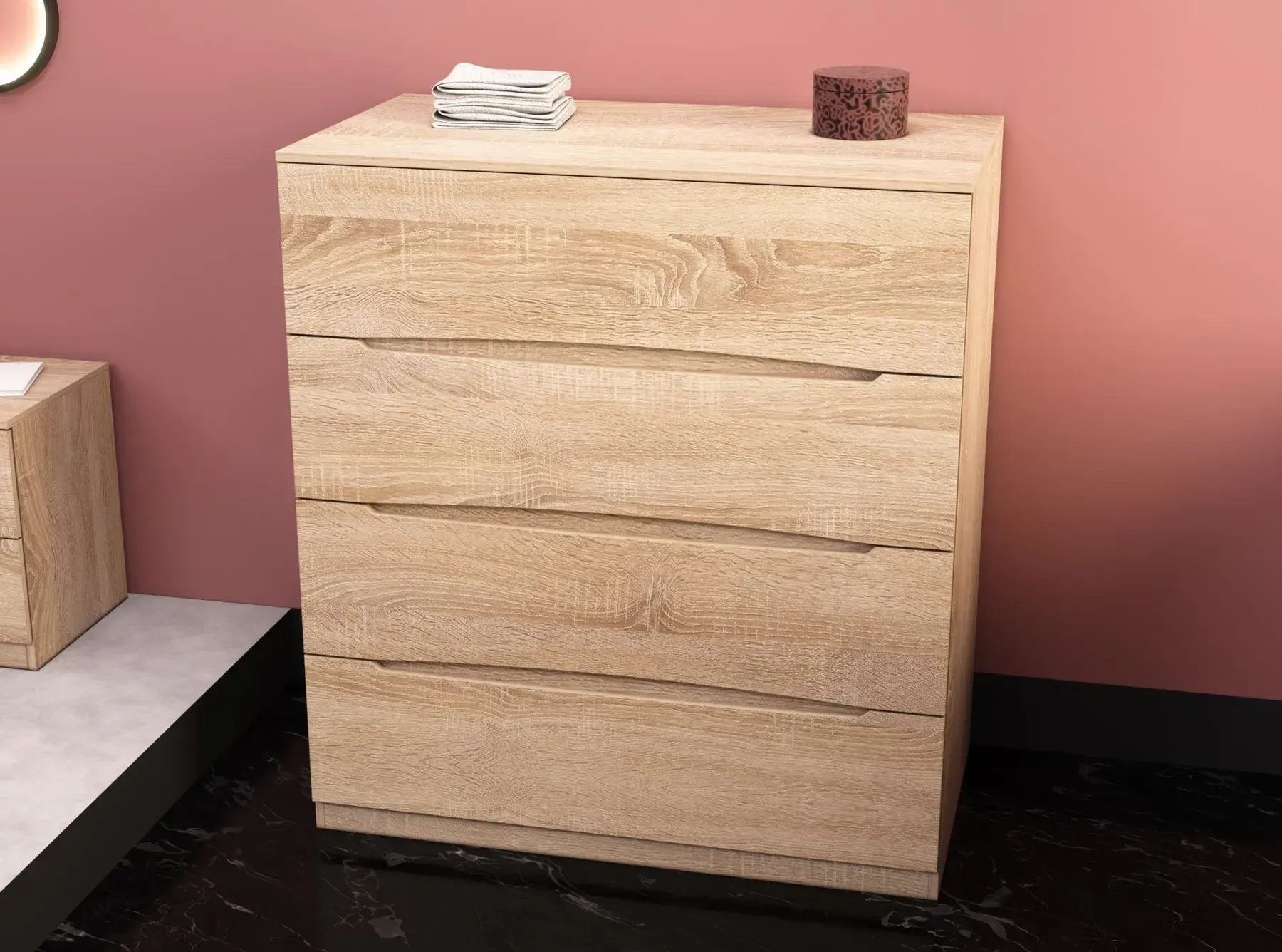 Комод з шухлядами Kontinent Дельта №1 109х61х120 см Дуб Сонома (58297883) - фото 1 Комод з шухлядами Kontinent Дельта №1 109х61х120 см Дуб Сонома (58297883) - фото 1