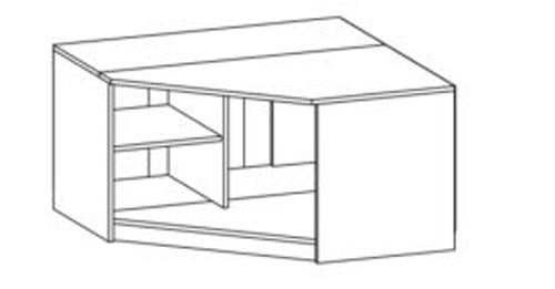 Надставка к шкафу углового Мебель-Сервис Bruklin 4Д Дуб крафт золотой (28057109) - фото 2 Надставка к шкафу углового Мебель-Сервис Bruklin 4Д Дуб крафт золотой (28057109) - фото 2