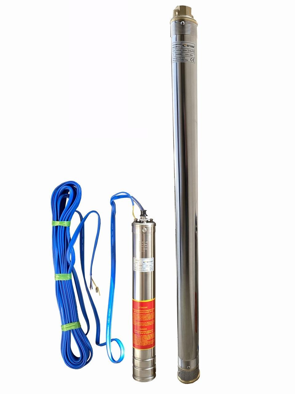Насос свердловинний OPTIMA 3SDm 2.5/30 1,1 кВт з підвищеною стійкістю до піску