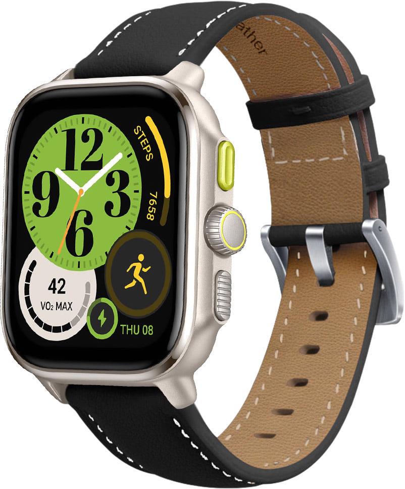 Ремінець шкіряний Folsa для Amazfit Cheetah Square Black (38498-2B)