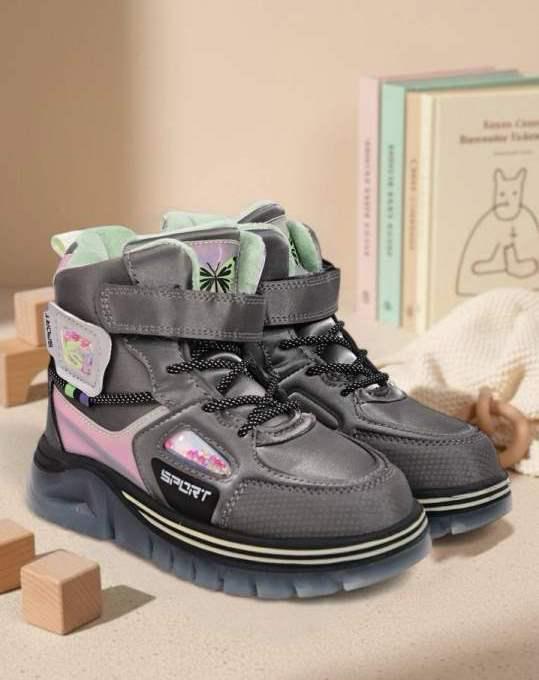 Ботинки для девочки Bessky зимние р. 28 Серый (31793716)