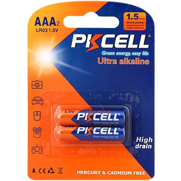 Батарейка PKCELL AAA/HR3 LR03-2B щелочная 2 шт. 1,5 В (587242)