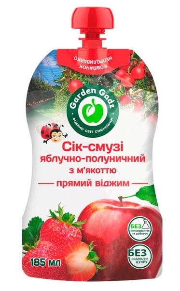 Сок-смузи Gadz яблочно-клубничный с мякотью 0,185 л 10 шт. (2801122407)
