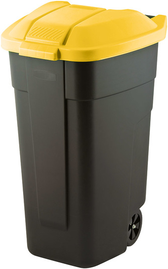Контейнер мусорный Keter Refuse Bin O/W пластиковый с ручкой на колесах 110L (CNT00012640)