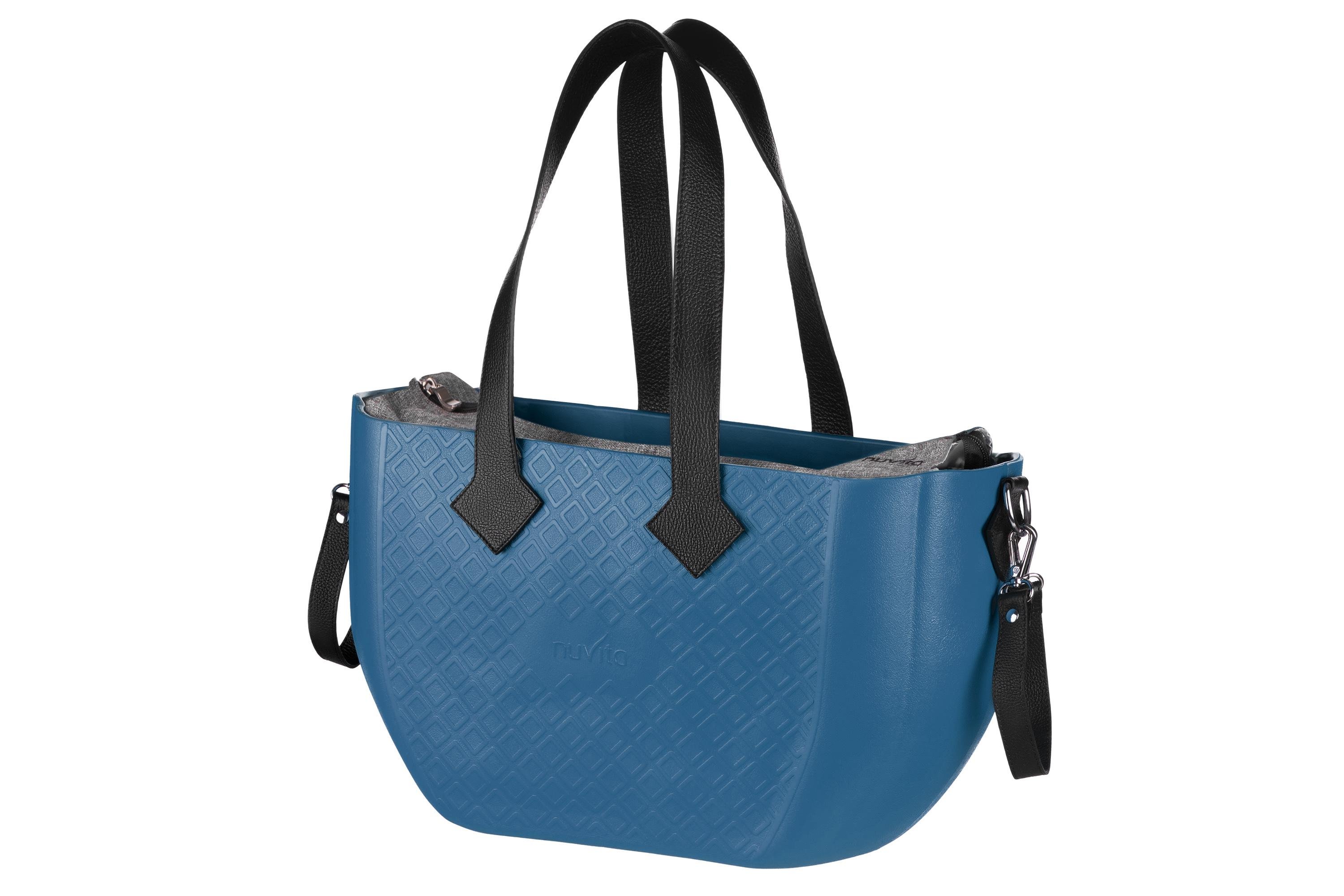 Сумка-органайзер на коляску Nuvita MyMia водонепроницаемая, ремни для крепления к коляске 45х15х24 см Синий с черным