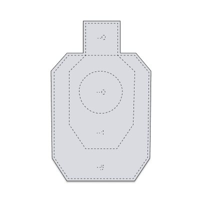 Мішень Gerts IDPA №34 силует міні 220х380 мм Білий