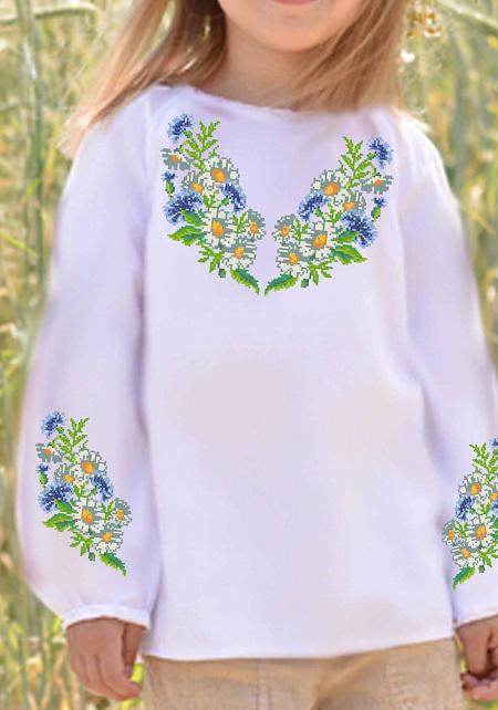 Заготовка для вишивки нитками або бісером для дівчинки СДГ-30 габардин Заготовка для вишивки нитками або бісером для дівчинки СДГ-30 габардин