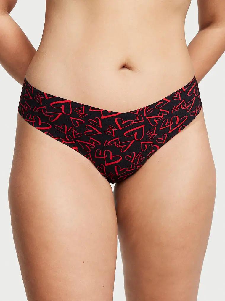 Трусики бесшовные Victoria's Secret No‑Show Thong Hearts S Черный (26728317) Трусики бесшовные Victoria's Secret No‑Show Thong Hearts S Черный (26728317)