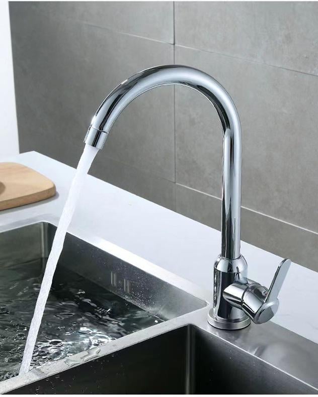 Смеситель высокий Sofo Su_01 для мойки хромированный однорычажный для горячей и холодной воды - фото 4