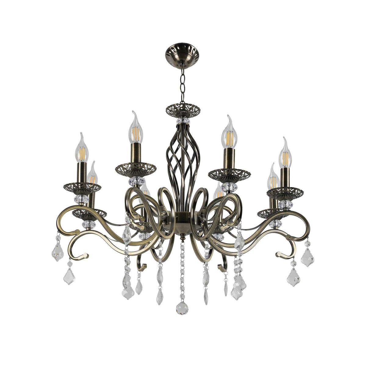 Люстра підвісна класична Valeso N1208/8 на 8 лампочок E14 Бронзовий (N1208/8)