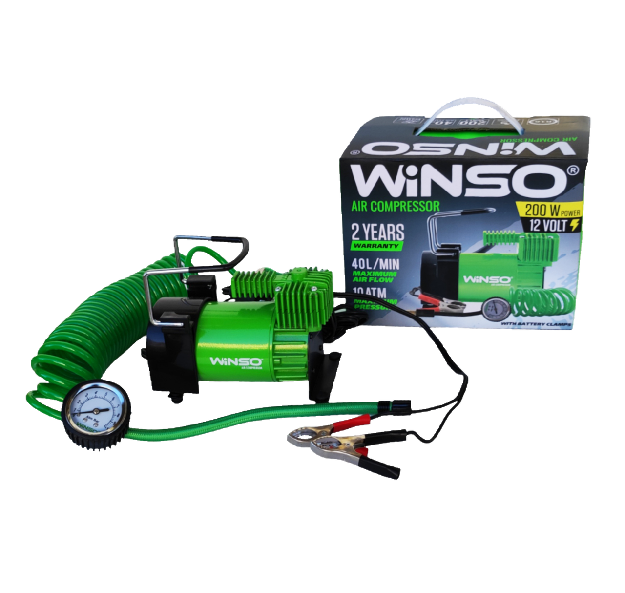 Компрессор автомобильный WINSO 10 атм. 40 л/мин (133000) (6279)