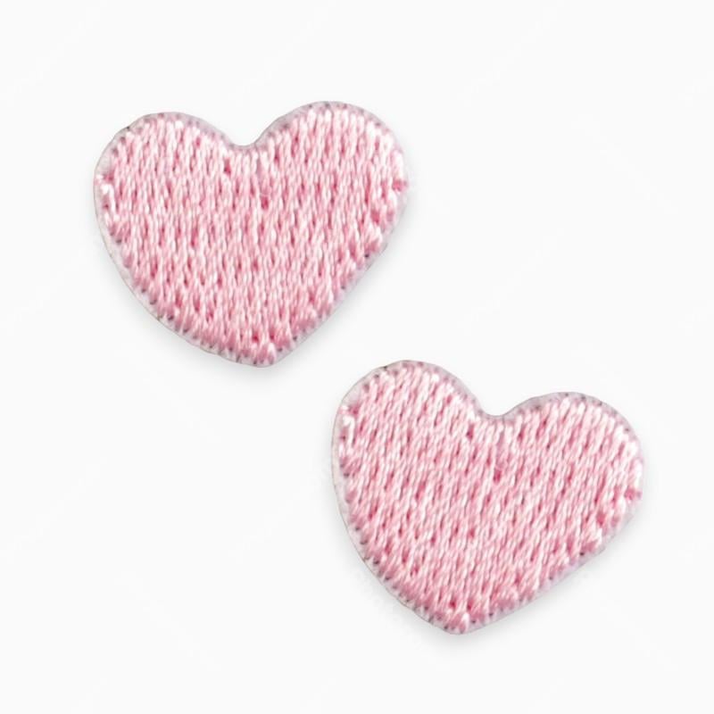 Термоаплікація Heart вишита 1,3х1,6 см 1 шт. Світло-рожевий (АК1316С09)