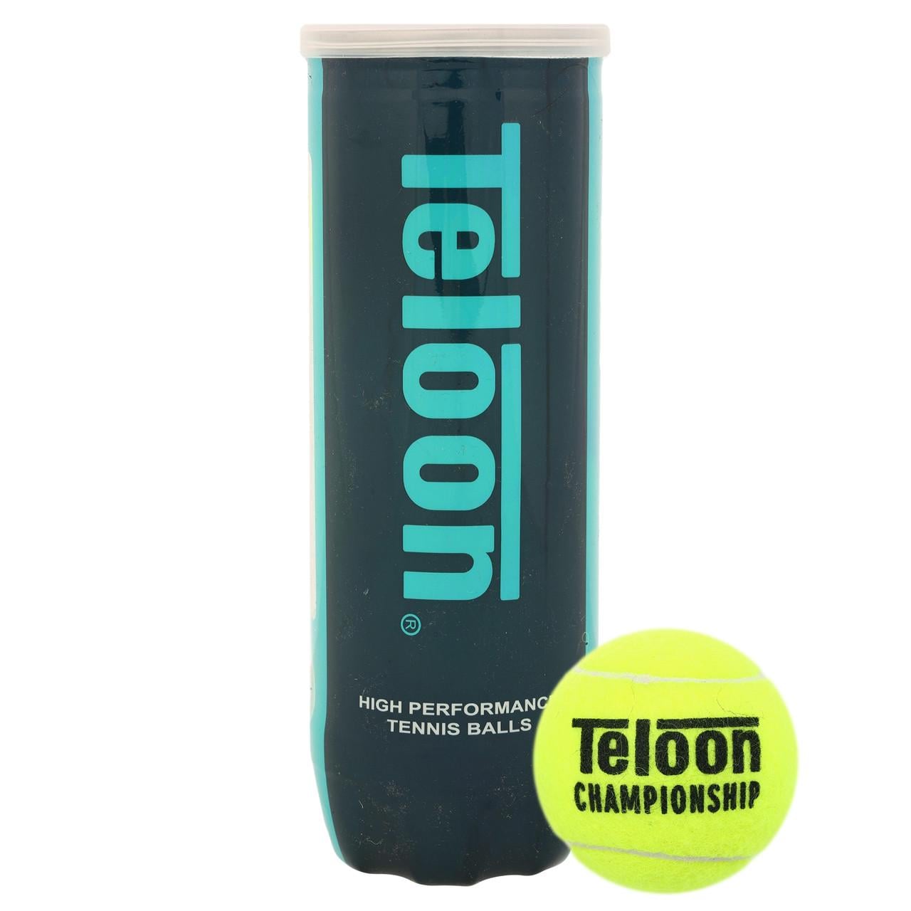 Мячи для большого тенниса TELOON CHAMPIONSHIP T878P3-T606P3 3 шт. Салатовый
