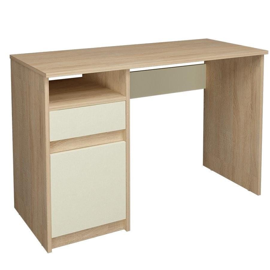 Стол компьютерный Intarsio Jusk A 120x53 см Миндаль/Дуб сонома