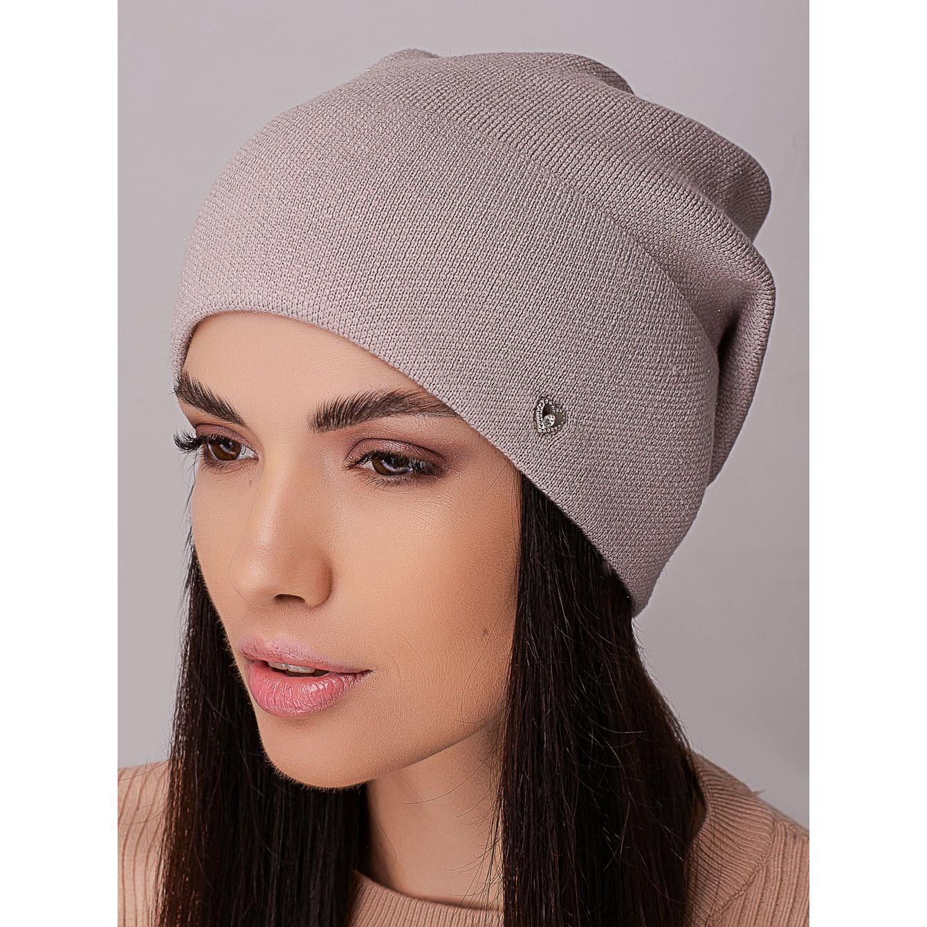 Шапка женская Leks ИНДИГО без подкладки шерстяная с отворотом гладкого вязания one size Капучино (215440) - фото 1 Шапка женская Leks ИНДИГО без подкладки шерстяная с отворотом гладкого вязания one size Капучино (215440) - фото 1