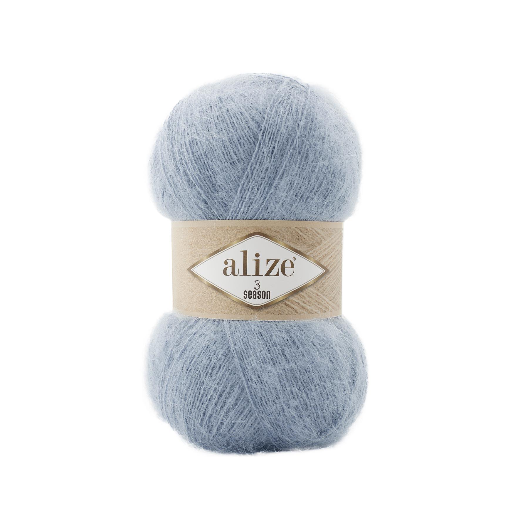 Пряжа Alize 3 season 21 голубой (3970)